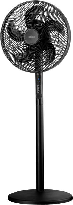 Noveen F535 X-Line 2-in-1 Standing and Desk Fan, 40 cm, 55W, 4 Speed Modes, Digital LED Display, Programmable Timer, Remote Control, Black