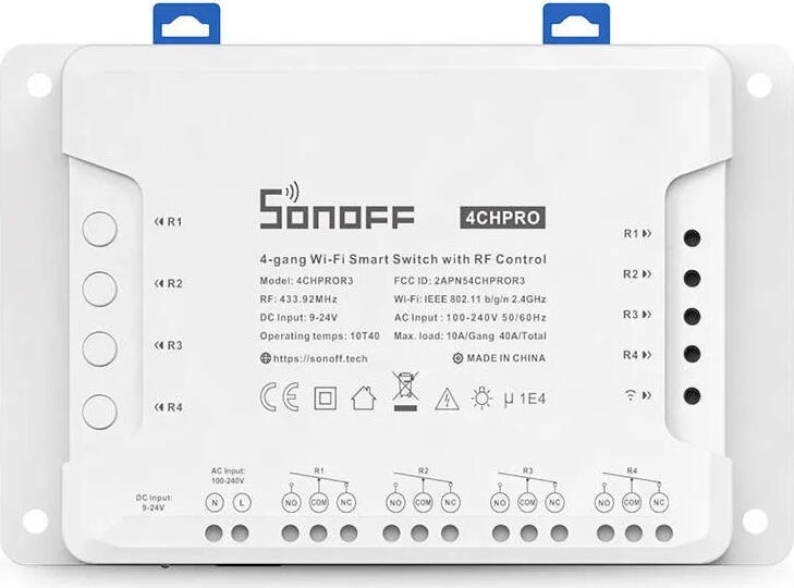 Sonoff Wi-Fi 4-Gang Smart Switch with RF Control 4CHPROR3