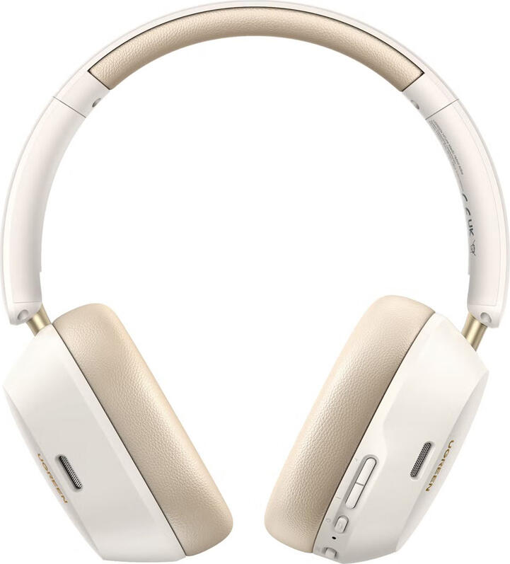 Casca Wireless Over-Ear UGREEN HiTune Max5c HP203, Albă, ANC Adaptiv Hibrid 43dB, Audio Hi-Res LDAC, Bluetooth 5.4, Baterie 75h, Sunet Spatial