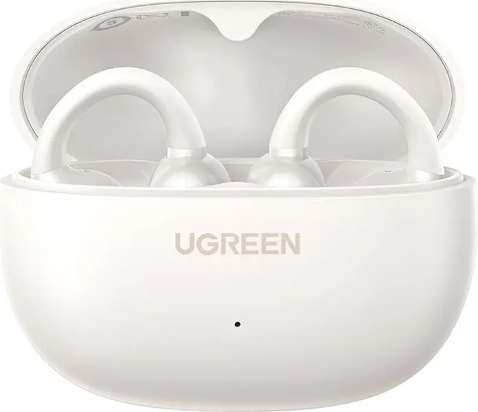 Беспроводные наушники UGREEN HiTune S3 WS209 Open-Ear Clip-On, Белый, Bluetooth 5.4, Титановый драйвер 12мм, AI ENC, Защита IPX5, до 24 часов работы