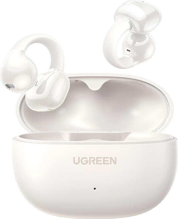 Беспроводные наушники UGREEN HiTune S3 WS209 Open-Ear Clip-On, Белый, Bluetooth 5.4, Титановый драйвер 12мм, AI ENC, Защита IPX5, до 24 часов работы
