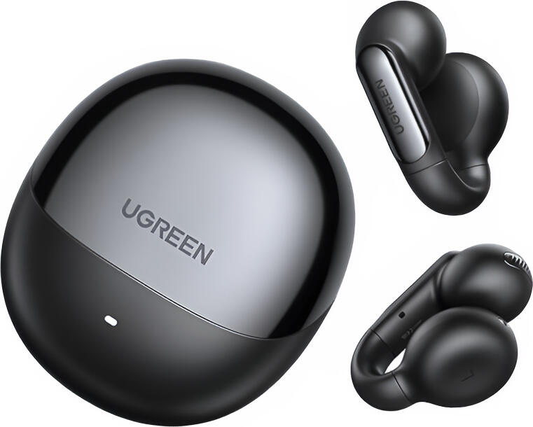 Casca Wireless TWS UGREEN HiTune S5 WS210 Open Ear, Bluetooth 5.4, Driver Dinamic 12mm, Audio Directional, Microfon cu Reducere Zgomot AI, IPX5, Negru