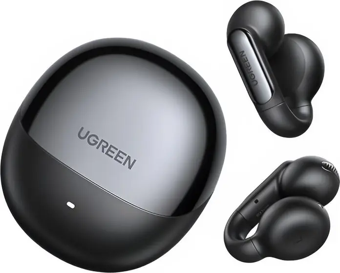Casca Wireless TWS UGREEN HiTune S5 WS210 Open Ear, Bluetooth 5.4, Driver Dinamic 12mm, Audio Directional, Microfon cu Reducere Zgomot AI, IPX5, Negru