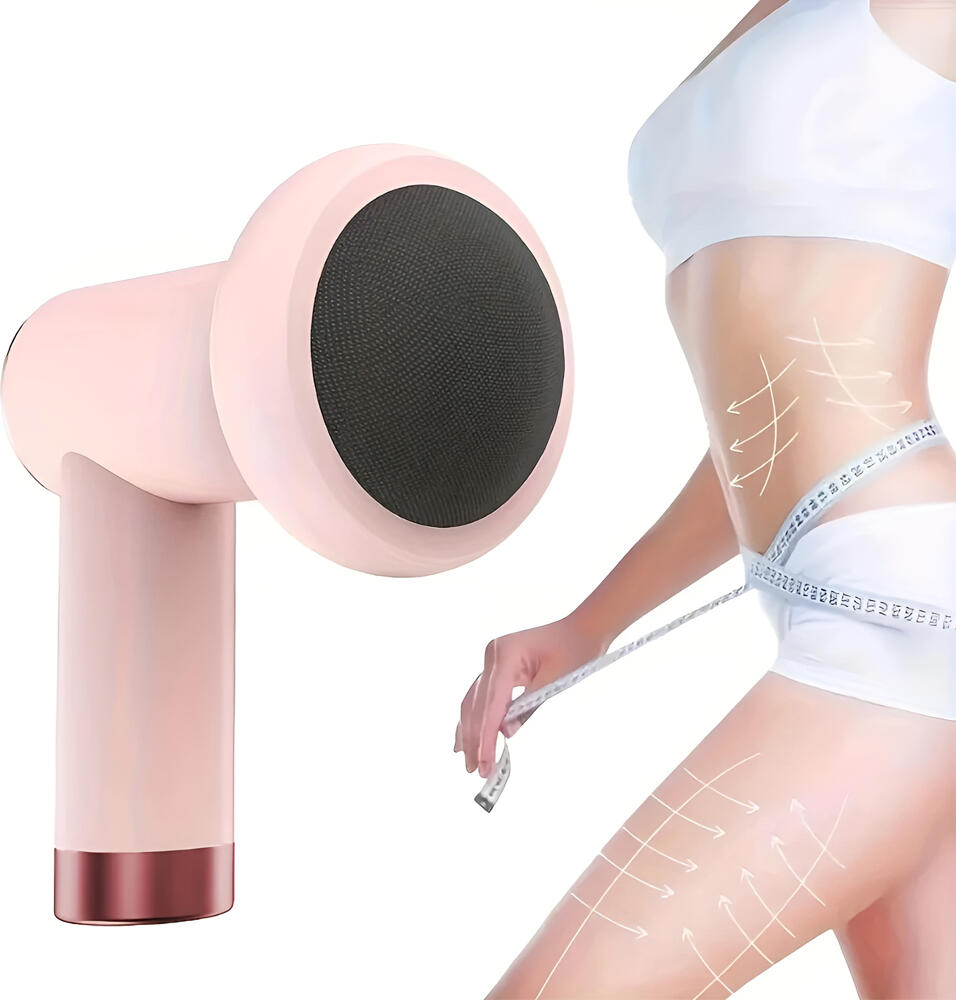 Masajor Anti-Celulita si Sculptare Corp YX-720, 6 Nivele de Vibratie, 5 Capete Interschimbabile, Baterie Reincarcabila 1200mAh, ABS Roz