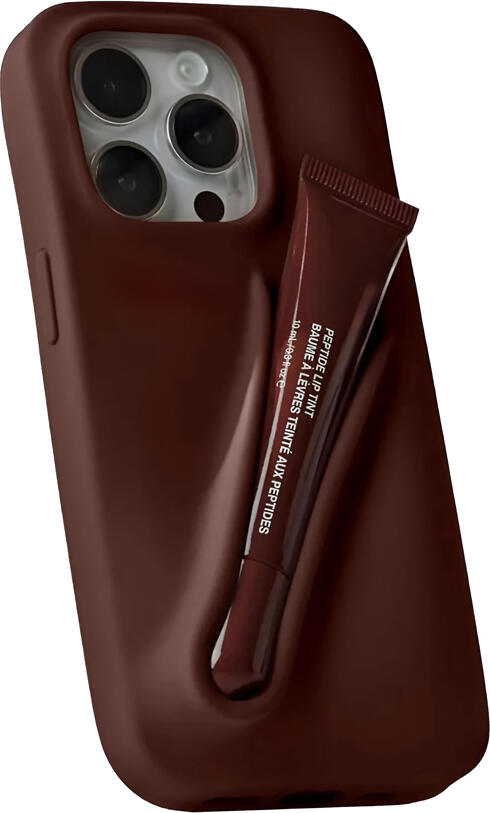 Rhode Lip Case for iPhone 16, Matte Liquid Silicone Protective Cover with Integrated Peptide Lip Treatment Slot and Microfiber Lining
