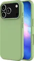 Чехол WOO из жидкого силикона для iPhone 17 Pro Max и iPhone 18 Pro Max, Зеленый, противоскользящий, пылезащитный и ударопрочный защитный кейс
