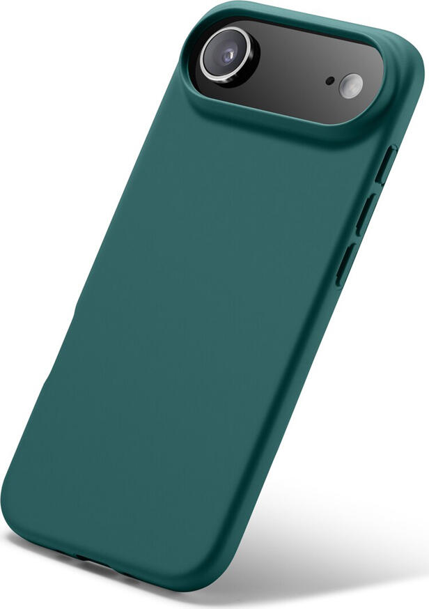 WOO Liquid Silicone Case for iPhone 17 Air, Green, Slim Fit Protective Cover with Pill-Shaped Camera Cutout
