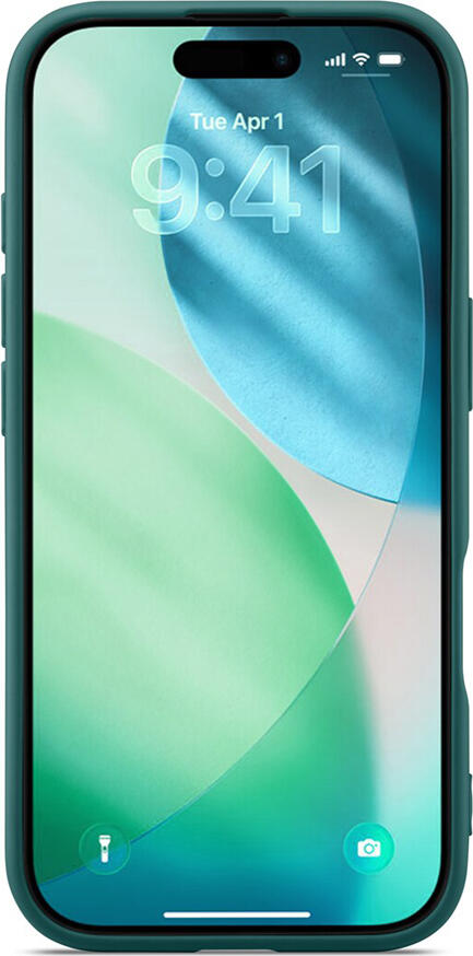WOO Liquid Silicone Case for iPhone 17 Air, Green, Slim Fit Protective Cover with Pill-Shaped Camera Cutout