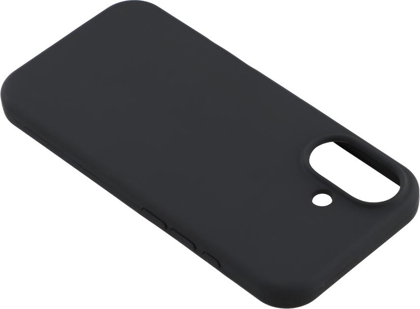 Чехол WOO из жидкого силикона для iPhone 17, Цвет: Черный, защитный кейс с покрытием soft-touch и точными вырезами под порты и кнопки