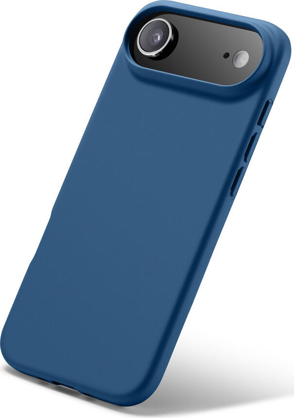 Husa WOO din Silicon Lichid pentru iPhone 17 Air, Albastru, Cover Protectiv Slim Fit cu Decupaj pentru Camera