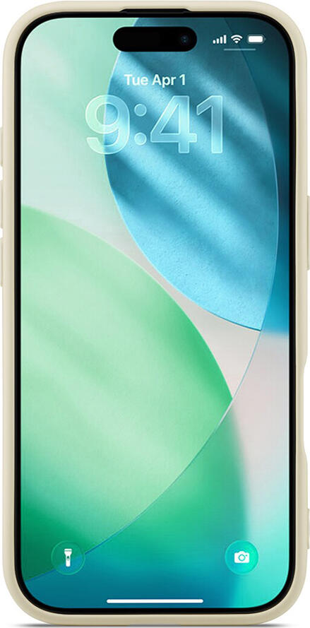 WOO Liquid Silicone Case for iPhone 17 Air, Slim Fit Protective Cover with Pill-Shaped Camera Cutout, Beige