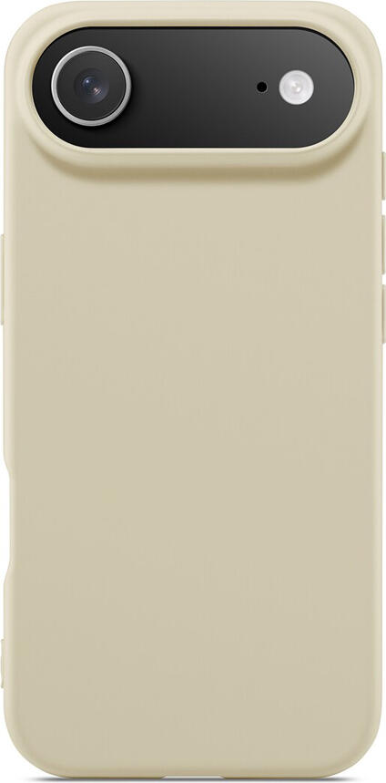 WOO Liquid Silicone Case for iPhone 17 Air, Slim Fit Protective Cover with Pill-Shaped Camera Cutout, Beige