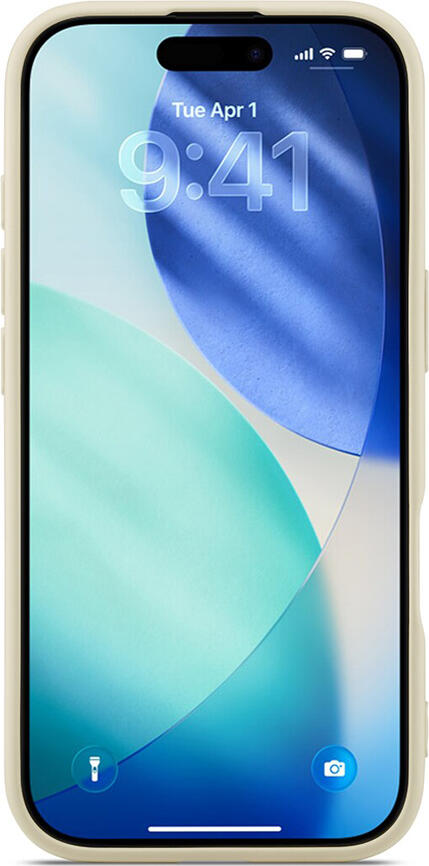 WOO Liquid Silicone Case for iPhone 17, Beige, Soft-Touch Protective Cover with Precise Port and Button Cutouts