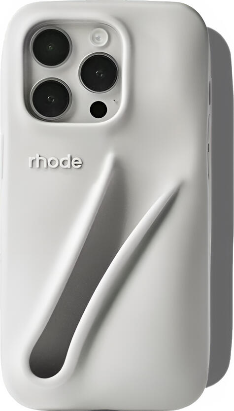 Чехол Rhode Lip Case для iPhone 16 Pro Max из жидкого силикона soft-touch со встроенным слотом для бальзама для губ, подкладкой из микрофибры, матовым покрытием