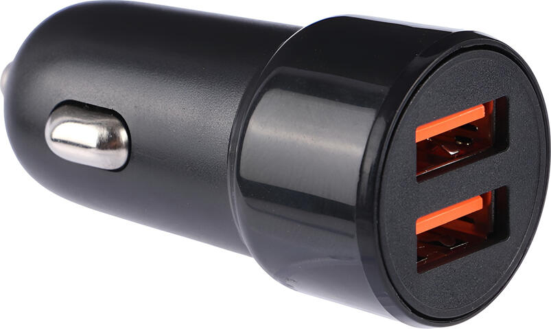 SKYDOLPHIN Car Charger 2*USB-A 15W SZ29, Black