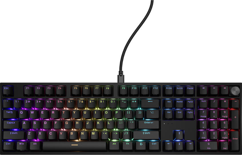 Genesis Mechanical Keyboard Thor 404 US Layout RGB Backlight Mechanical Black Gateron Yellow Pro