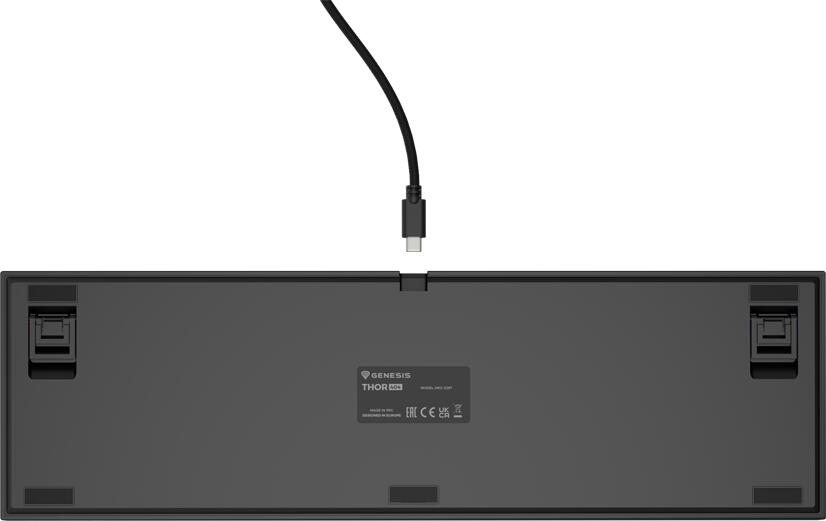 Tastatura Gaming Mecanica Genesis Thor 404, Switch-uri Gateron Yellow Pro Liniare, Hot-Swap, Iluminare RGB, NKRO, USB-C, Layout US ANSI, NKG-2297