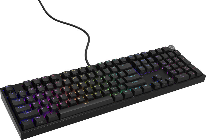 Tastatura Gaming Mecanica Genesis Thor 404, Switch-uri Gateron Yellow Pro Liniare, Hot-Swap, Iluminare RGB, NKRO, USB-C, Layout US ANSI, NKG-2297