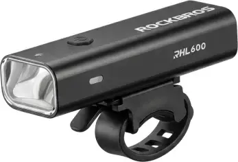 Lanterna frontala pentru bicicleta ROCKBROS 600LM, negru - 24710002001 - Piese/Accesorii > Lumini