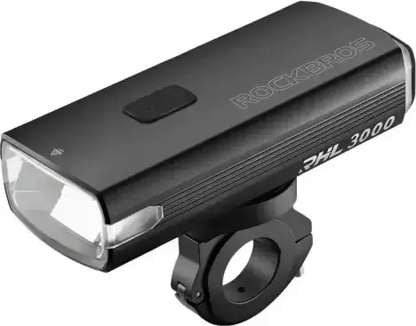 Lanterna frontala pentru bicicleta ROCKBROS 3000LM, cu bateria externa - 24710008001 - Piese/Accesorii > Lumini
