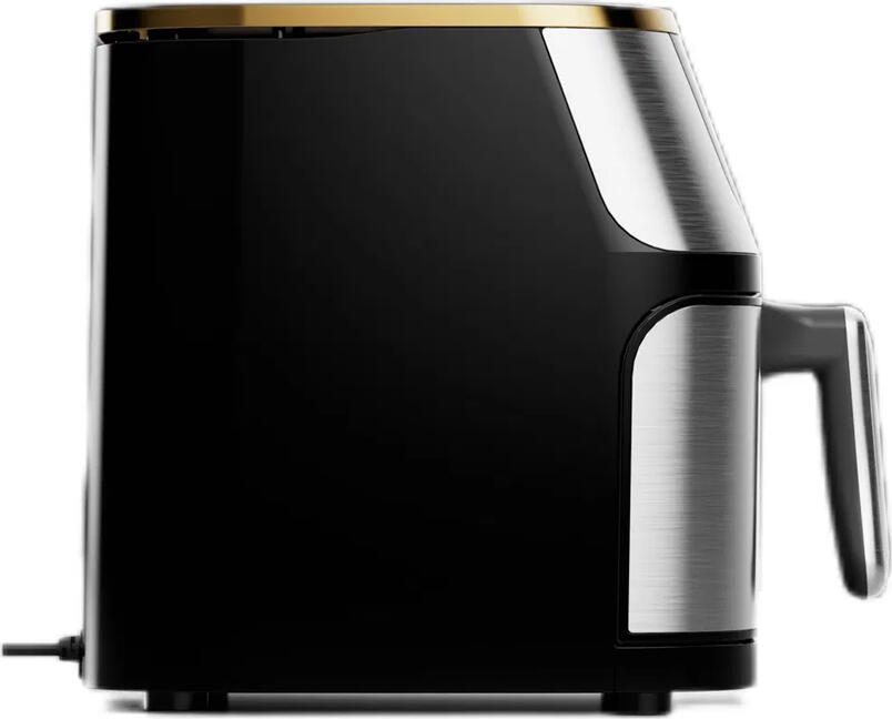 Friteuza cu aer cald Teska TK-0021-2, Capacitate 13.5L, Putere 2200W, Convectie aer cald 360, Control Digital LED Touch, Inox, Negru