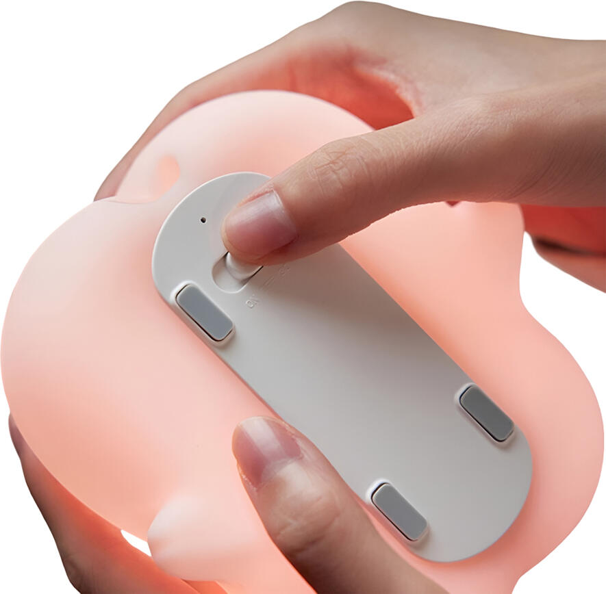 DMLink Cute Series Pig Night Light, Soft Silicone LED Lamp, USB Rechargeable 1200mAh Battery, 3 Lighting Modes, Portable Nursery Light, Pink