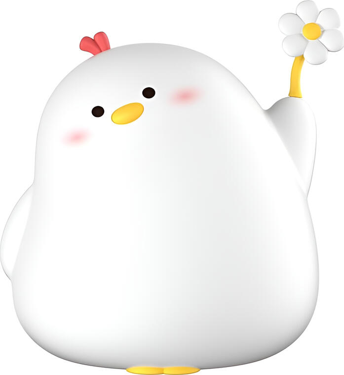 NO Brand Cute Series Night Light Chicken, White