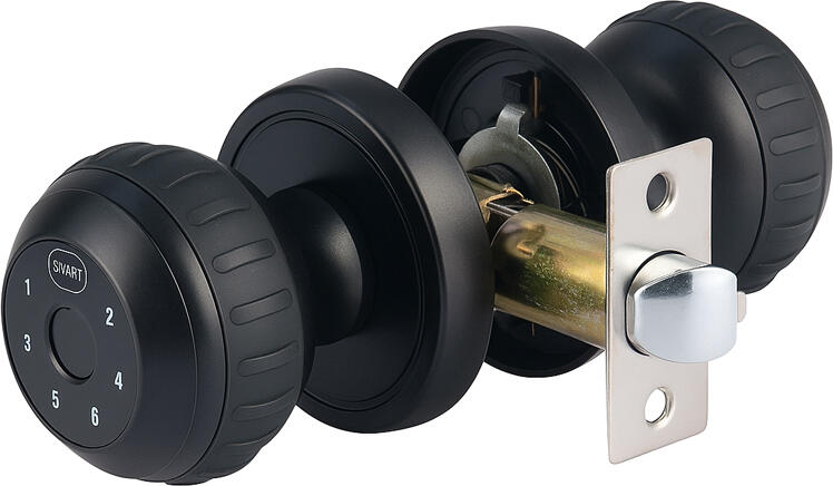 DMLink G530 Smart Lock, Semiconductor Fingerprint, Password, Tuya App, Bluetooth, Aluminum Alloy, for 35-50mm Door Thickness, Black