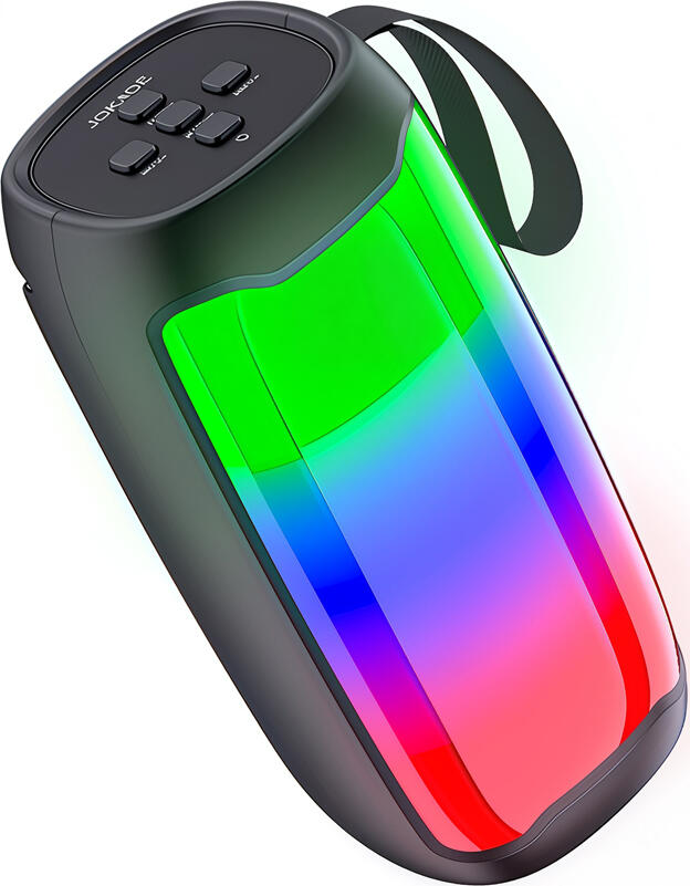 Jokade JD023 Portable RGB Bluetooth 5.0 Speaker, 15W Output, 3 inch Driver, TWS Support, TF Card and USB Playback, 1200mAh Battery, Black