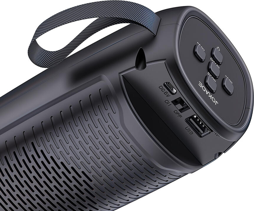 Jokade JD023 Portable RGB Bluetooth 5.0 Speaker, 15W Output, 3 inch Driver, TWS Support, TF Card and USB Playback, 1200mAh Battery, Black