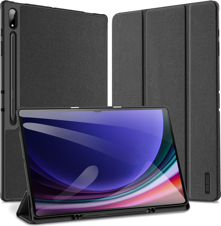 DUX DUCIS DOMO Case for Samsung Galaxy Tab S10 Ultra S9 Ultra S8 Ultra 14.6 inch, PU Leather Shockproof Cover with S Pen Holder and Auto Sleep Wake