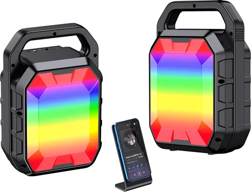 Jokade JD028 Portable Party Speaker, 10W Power, 6.5 inch Driver, 1500mAh Battery, Bluetooth, USB, TF Card, 3.5mm Jack, LED Lighting, Black
