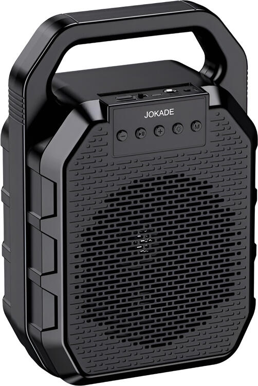 Jokade JD028 Portable Party Speaker, 10W Power, 6.5 inch Driver, 1500mAh Battery, Bluetooth, USB, TF Card, 3.5mm Jack, LED Lighting, Black