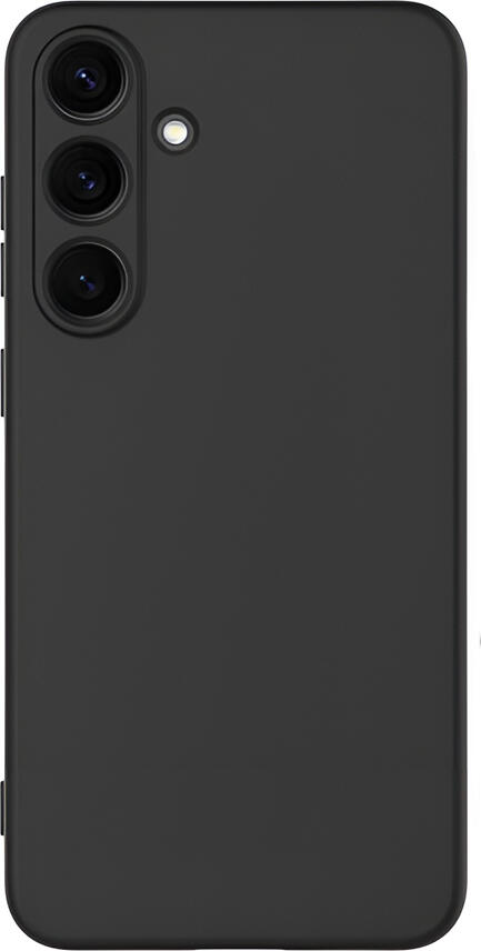 WOO Liquid Silicone Case for Samsung Galaxy S25 FE, Black, Shockproof Slim Cover with Microfiber Lining, Anti-slip and Dust-resistant Protection