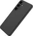 WOO Liquid Silicone Case for Samsung Galaxy S25 FE, Black, Shockproof Slim Cover with Microfiber Lining, Anti-slip and Dust-resistant Protection