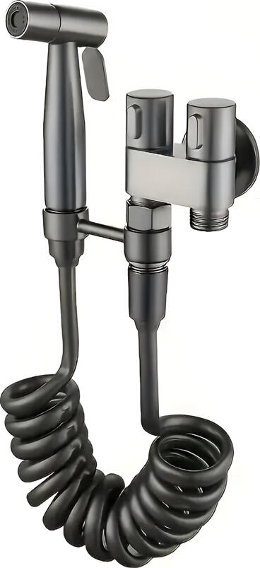 NO Brand Hygienic Shower (watering can, hose, tee, bracket) 2 Meters, Black