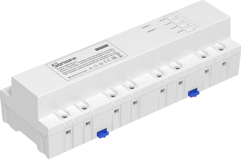 Sonoff SPM-4Relay Smart Stackable Power Meter Expansion Module, 4-Channel 20A 100-240V AC, Wi-Fi RS485, DIN Rail, eWeLink App, Real-time Energy Monitoring
