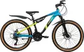 Bicicleta de Munte SHWENDA 24 Full Suspension MTB, Roți de 24 Inch, Frane cu Disc Mecanice, Transmisie 7 Viteze, Suspensie Dubla pentru Copii 9-12 Ani