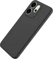 Husa Protectie WOO pentru Oppo Reno 14F si Reno 14FS, Cover din Silicon Lichid Negru Shock-resistant si TPU Soft cu Captusi Microfibra si Protectie Camera