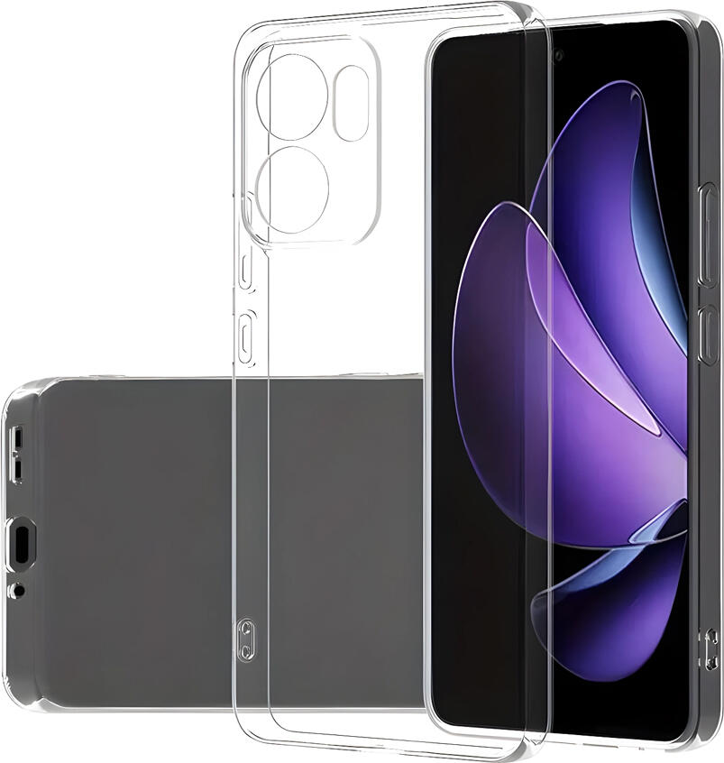 WOO Case for Oppo Reno 14, Clear TPU Transparent Slim Case, Shock-resistant, Anti-slip, Dust-resistant Protective Cover with Raised Edges
