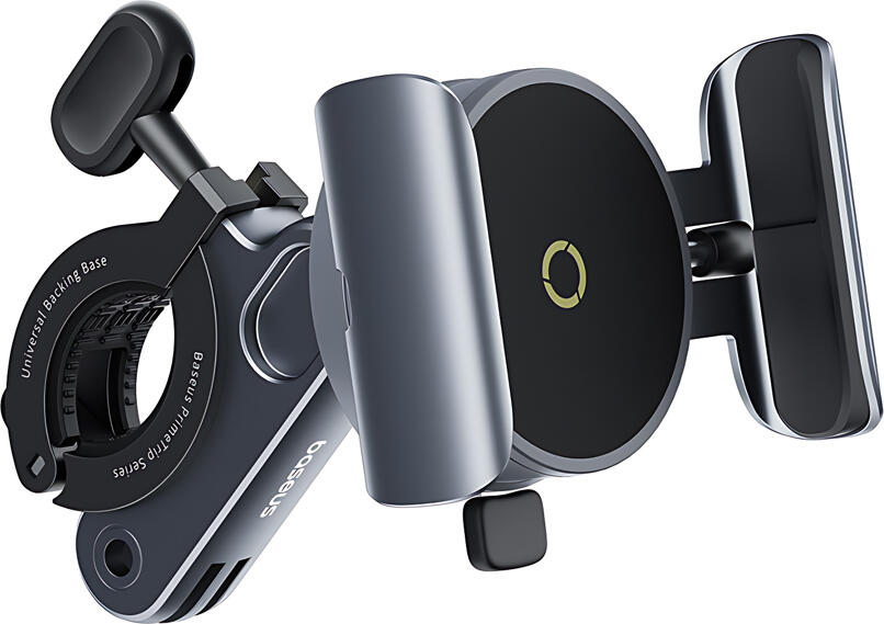Suport Magnetic Telefon Bicicletă Baseus PrimeTrip C40569000121-00, Aliaj Zinc, Magneți Neodim N52, Rotație 360 Grade, Ghidon 20-35mm, Telefoane 5.2-7.2 inch