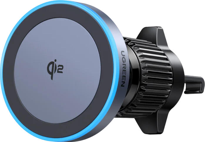 UGREEN Car Mount Charger Wireless Qi2 15W, 360 Rotation, Black | W708