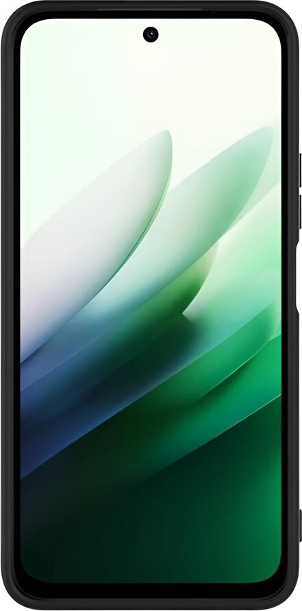 Husa WOO din Silicon Lichid pentru Xiaomi Redmi 15, Negru, Protectie Shockproof Anti-Alunecare cu Captusala Interioara Moale si Profil Slim