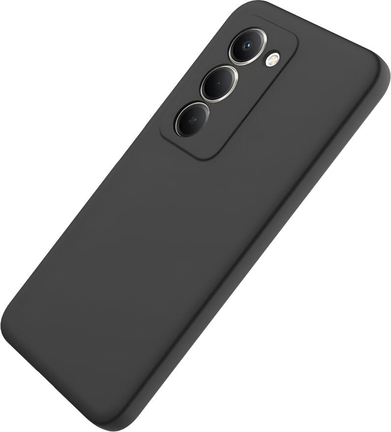 Husa WOO din Silicon Lichid pentru Xiaomi Redmi 15, Negru, Protectie Shockproof Anti-Alunecare cu Captusala Interioara Moale si Profil Slim