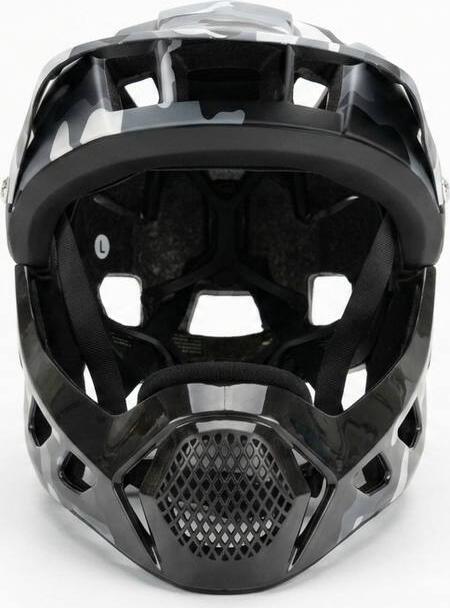 Casca Full Face RACE S pentru Downhill, Enduro, BMX, Design Camuflaj Urban, Barsa pentru Barba Fixa Robusta, Ventilatie Multi-Slot, Captutare Ergonomica