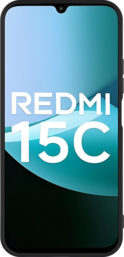WOO Case for Redmi 15C Shockproof Protective Cover, Black Liquid Silicone and Soft TPU Slim Profile, Anti-slip Dust Resistant Case