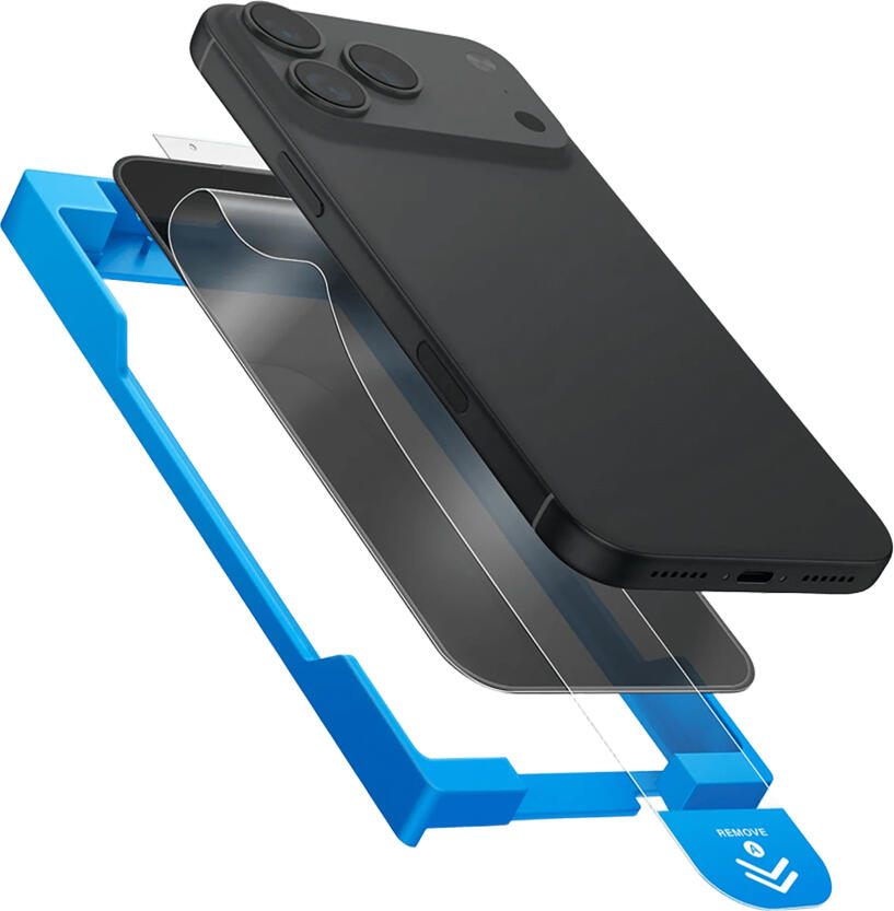 Uniq Exofit Optix Covex Tempered Glass Screen Protector with Privacy Filter and Installation Tool for iPhone 17 Pro