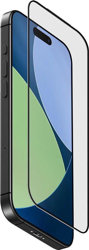 Uniq Optix Covex Vivid Tempered Glass Screen Protector for iPhone 17 Air 6.6 inch, 4K HD Clarity, DustRepel Anti-Static, Oleophobic Coating, Black