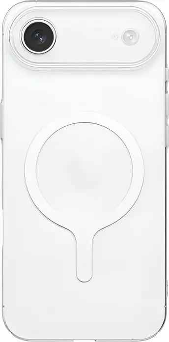 Uniq Airsuit MagClick Case for iPhone 17 Air, Ultra-Slim 1.3mm PC TPU Hybrid, MagSafe Compatible, Haptic Button Support, Glossy Clear, Shockproof