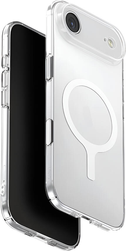 Uniq Airsuit MagClick Case for iPhone 17 Air, Ultra-Slim 1.3mm PC TPU Hybrid, MagSafe Compatible, Haptic Button Support, Glossy Clear, Shockproof
